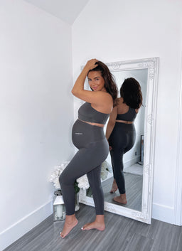 ItLooksFit Maternity Charcoal Ultra High-Rise Leggings Tights