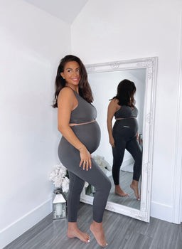 ItLooksFit Maternity Charcoal Ultra High-Rise Leggings Tights
