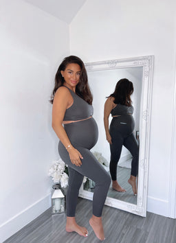 ItLooksFit Maternity Charcoal Ultra High-Rise Leggings Tights