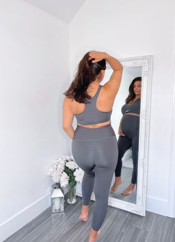 ItLooksFit Maternity Charcoal Ultra High-Rise Leggings Tights