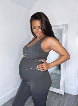 ItLooksFit Maternity Charcoal Ultra High-Rise Leggings Tights