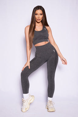 V3 Charcoal Marl Uplift Seamless Sports Bra