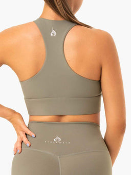 Ryderwear Khaki Base Racer Back Sports Bra
