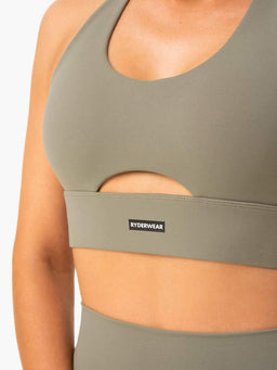 Ryderwear Khaki Base Racer Back Sports Bra