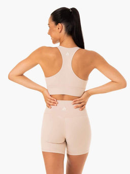 Ryderwear Beige Mushroom Base Racer Back Sports Bra