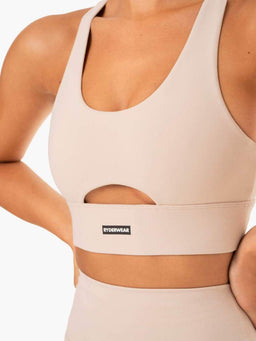 Ryderwear Beige Mushroom Base Racer Back Sports Bra