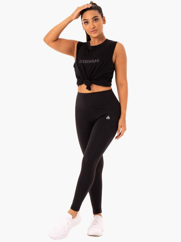 Ryderwear Black Base Full Length High Waisted Leggings