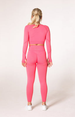 V3 Coral Define Seamless Scrunch Crop Long Sleeve