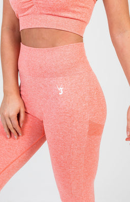 V3 Peach Marl Define Seamless Scrunch Leggings
