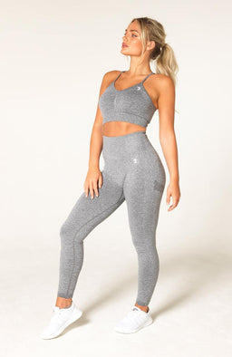 V3 Grey Marl Define Seamless Scrunch Sports Bra