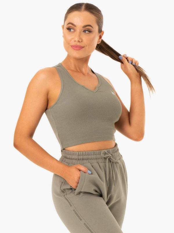 Ryderwear Khaki Base V Split Tank