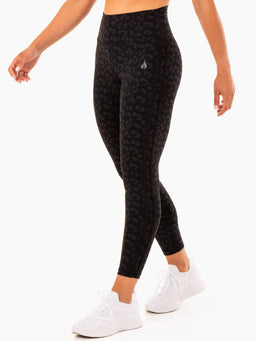 Ryderwear Black Leopard Evolution High Waisted Scrunch Leggings