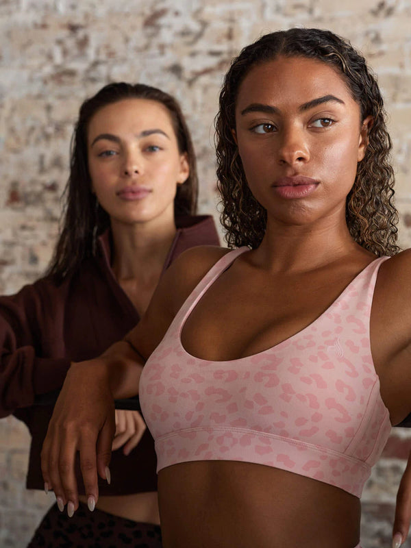 Ryderwear Pink Leopard Evolution Sports Bra