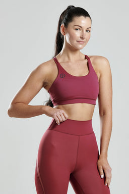 iGD Sport Crimson Ruby Active Sports Bra with Crossback