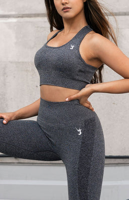 V3 Charcoal Marl Uplift Seamless Sports Bra