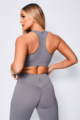 Ryderwear Grey Adapt Twist Sports Bra