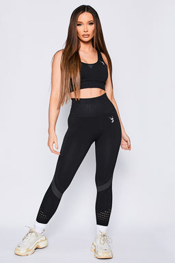 V3 Black Elevate Seamless Sports Bra