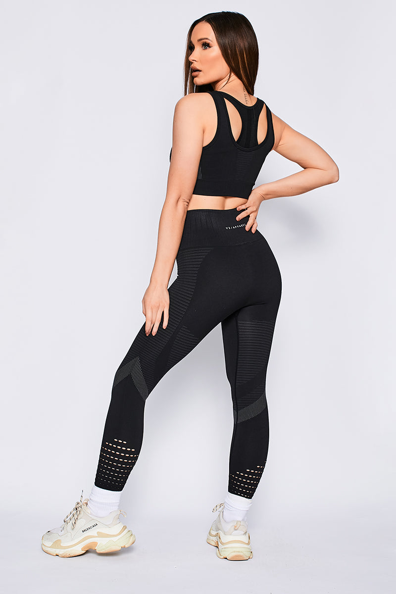 HIGH WAISTED SEAMLESS ACTIVEWEAR POCKET LEGGINGS AND SPORTS BRA