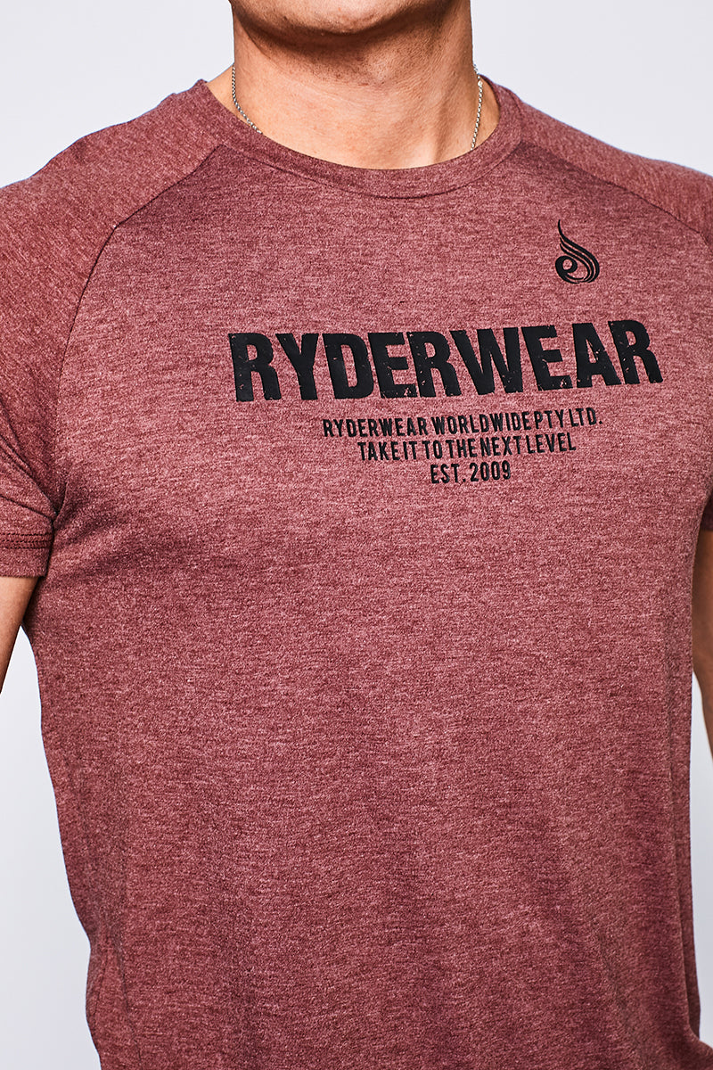 Ryderwear Burgundy Marl Focus T-Shirt