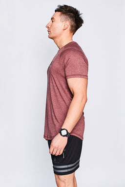 Ryderwear Burgundy Marl Focus T-Shirt