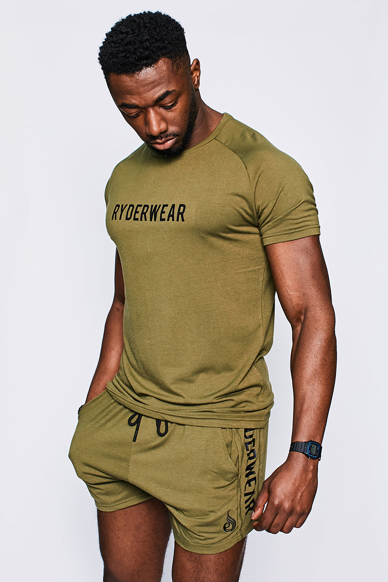 Ryderwear Khaki Cotton Active T-Shirt