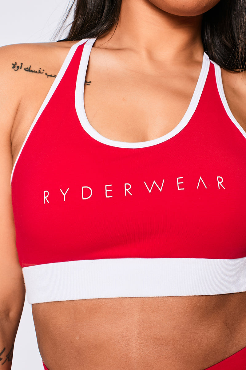Ryderwear Red Track Sports Bra