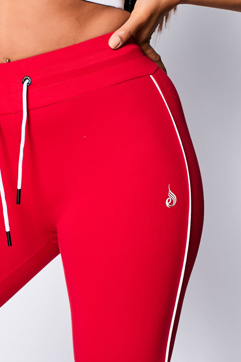 Ryderwear Red High Waisted Track Leggings IT LOOKS FIT