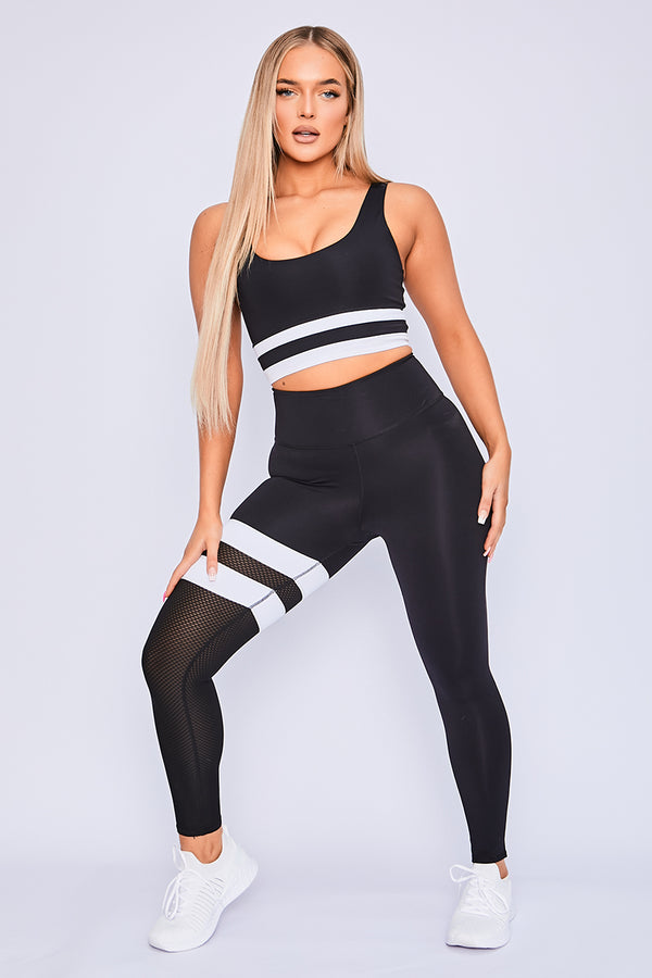 EdgeFlex Black Triangle Cut-Out Crop Top – Fitkitty Culture Athleisure Wear,  Yoga Wear & Leggings