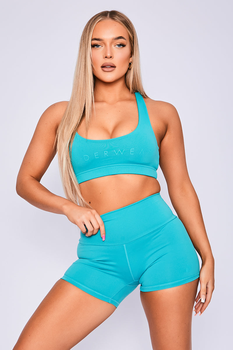 Ryderwear Teal Motion High Waisted Shorts