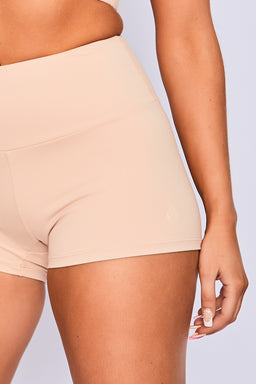 Ryderwear Beige Nude Adapt High Waisted Scrunch Shorts
