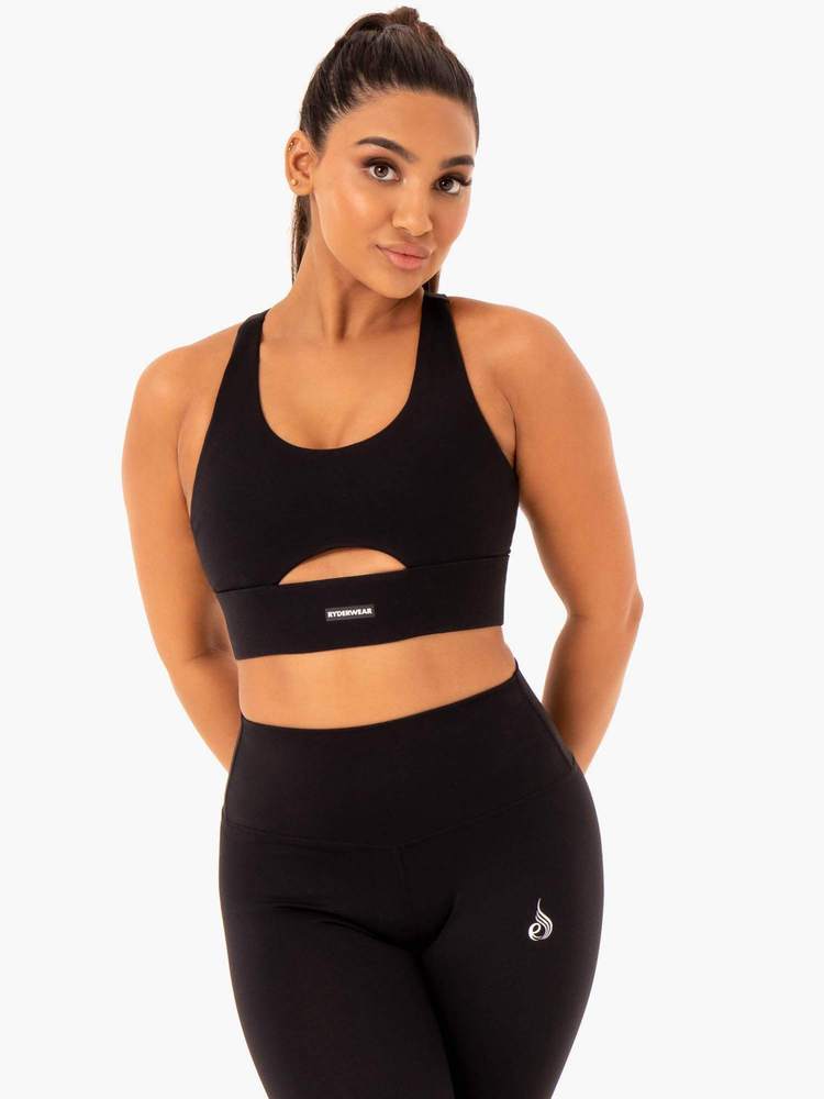 Ryderwear Black Base Racer Back Sports Bra