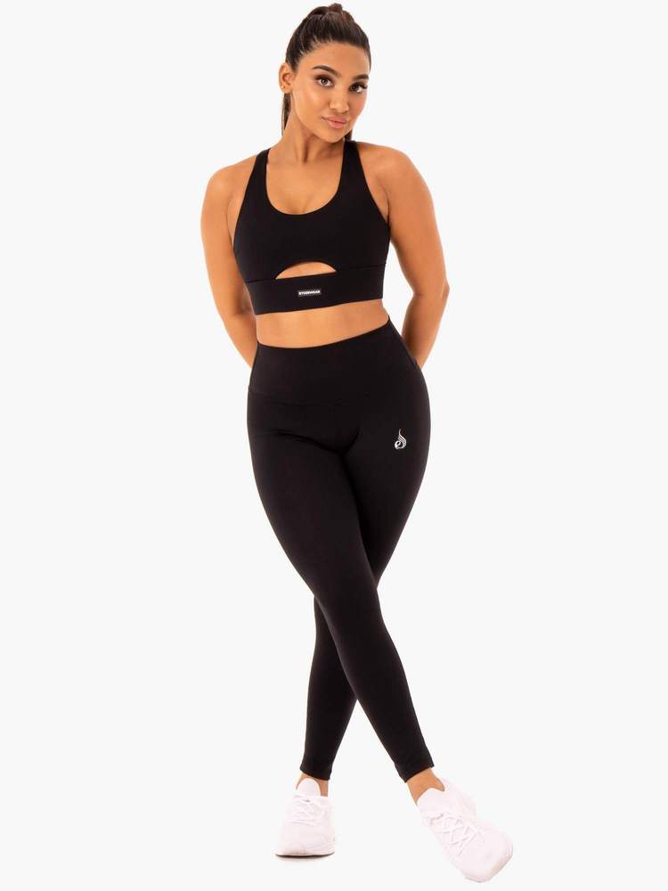 Ryderwear Black Base Full Length High Waisted Leggings