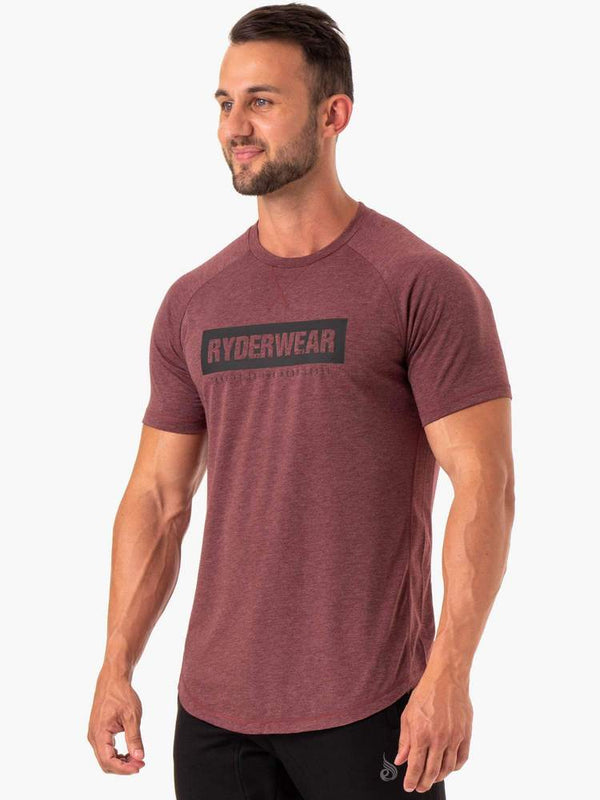 Ryderwear Burgundy Marl Iron T-Shirt