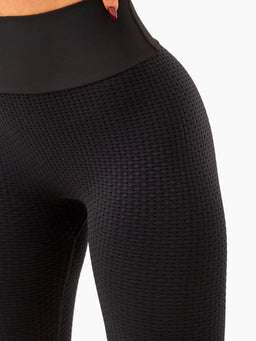 Ryderwear Black Honeycomb Scrunch Seamless Leggings
