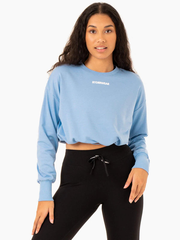 Ryderwear Sky Blue Replay Sweater Cropped Jumper